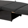 SOFA CAMA 2 CUERPOS TELA NEGRA