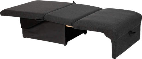 SOFA CAMA 2 CUERPOS TELA NEGRA