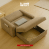 SOFA CAMA 2 CUERPOS TELA GRIS