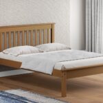 CAMA 2 PLAZAS PINO MACIZO COLOR MIEL