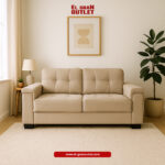 SOFA 2 CUERPOS COLOR ARENA
