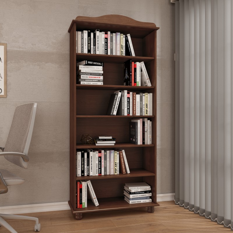 BIBLIOTECA 6 ESTANTES DE MADERA