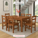 COMEDOR DE 6 SILLAS LETICIA TAPIZADO
