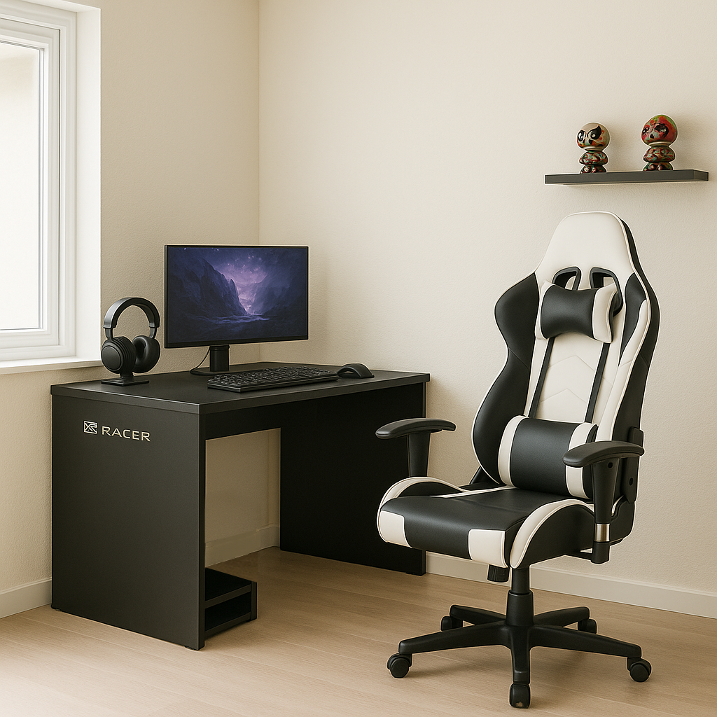 SILLA GAMER + ESCRITORIO