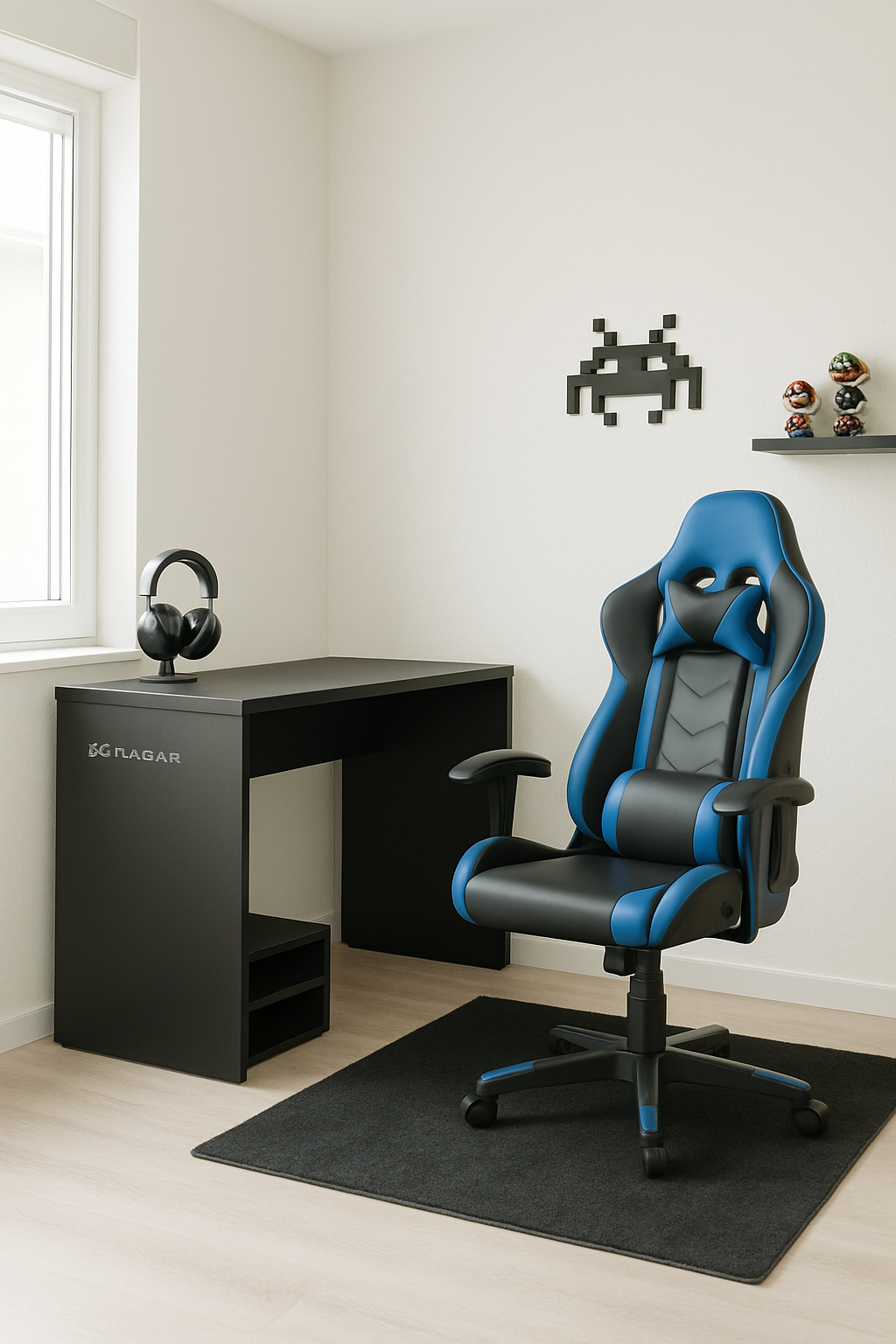 SILLA GAMER + ESCRITORIO