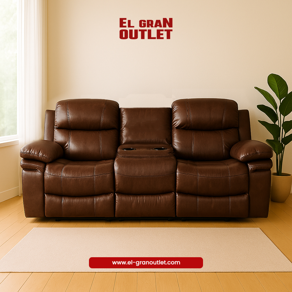 SILLÓN RECLINABLE - 3 CUERPOS MARRON