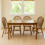 Juego de comedor Windsor, 3 sillas, rectangular