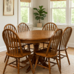 Juego de comedor Windsor, extensible, 6 sillas