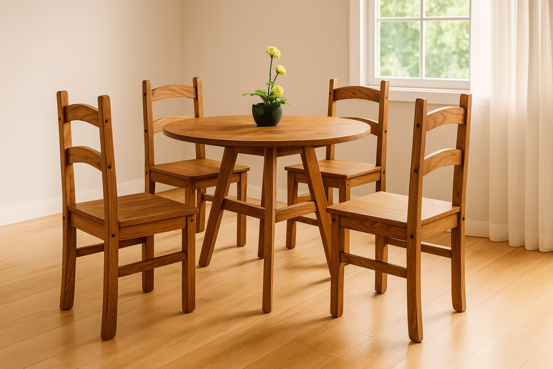 Juego de comedor Dior, 4 sillas, Cera