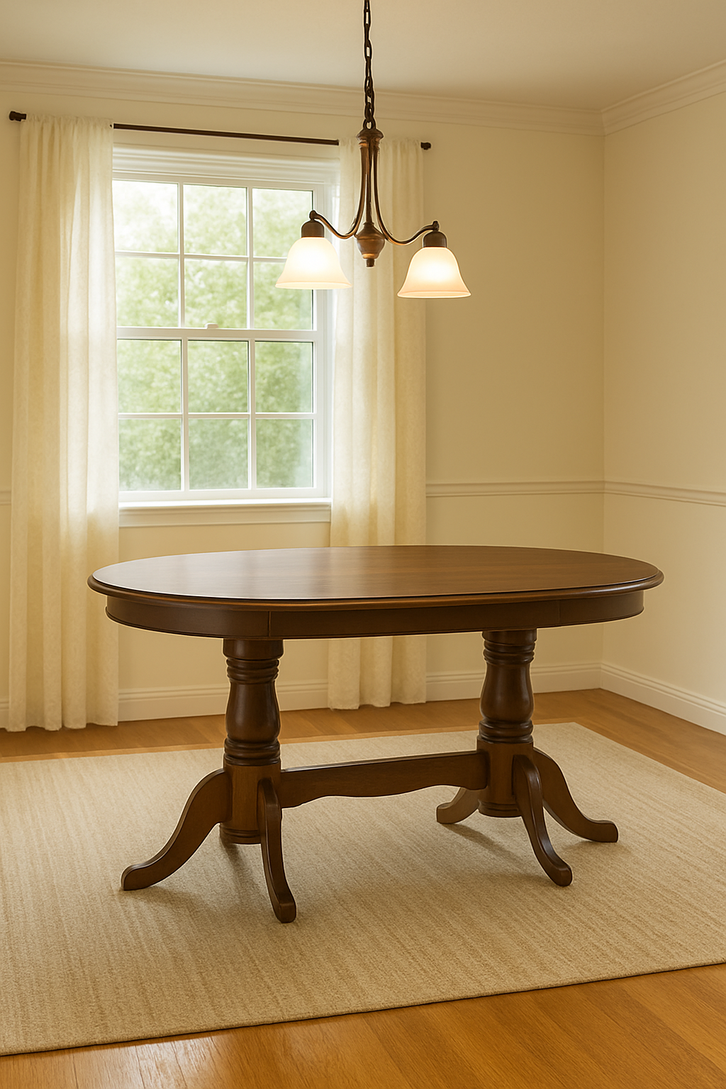 Juego de comedor Sandy, mesa oval, 6 sillas