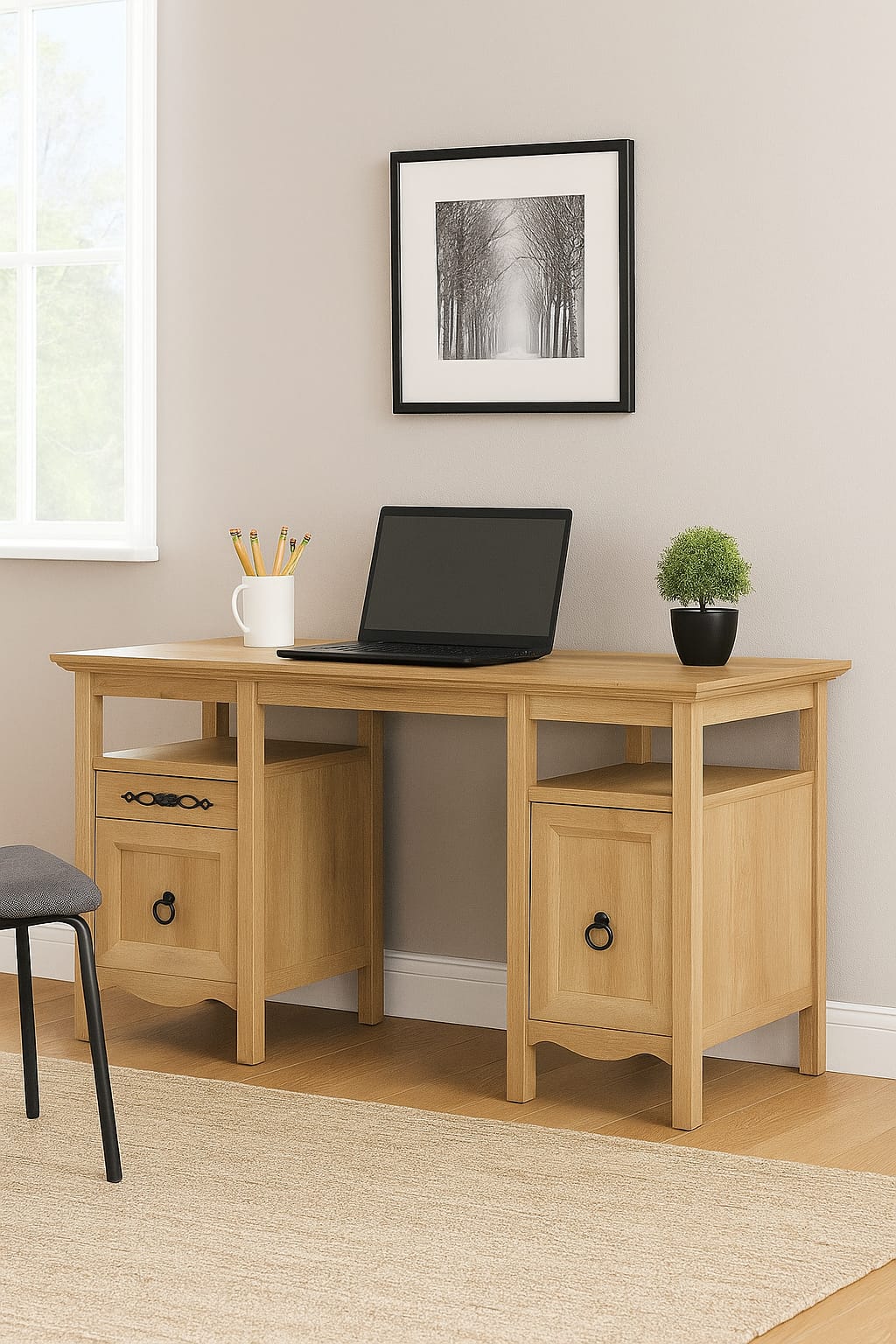 Escritorio Adeline café. Madera